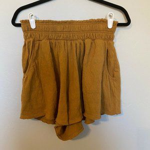 Daily Practice Anthropologie Cognac Shorts M